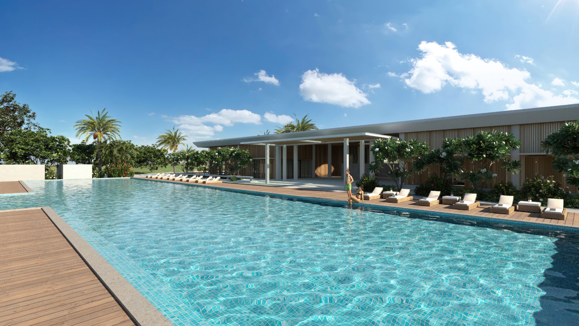 The leisure club opens its arms with a stunning Olympic-sized pool, tranquil leisure pool, and a playful kiddie pool—each a shimmering invitation to unwind, recharge, and reconnect