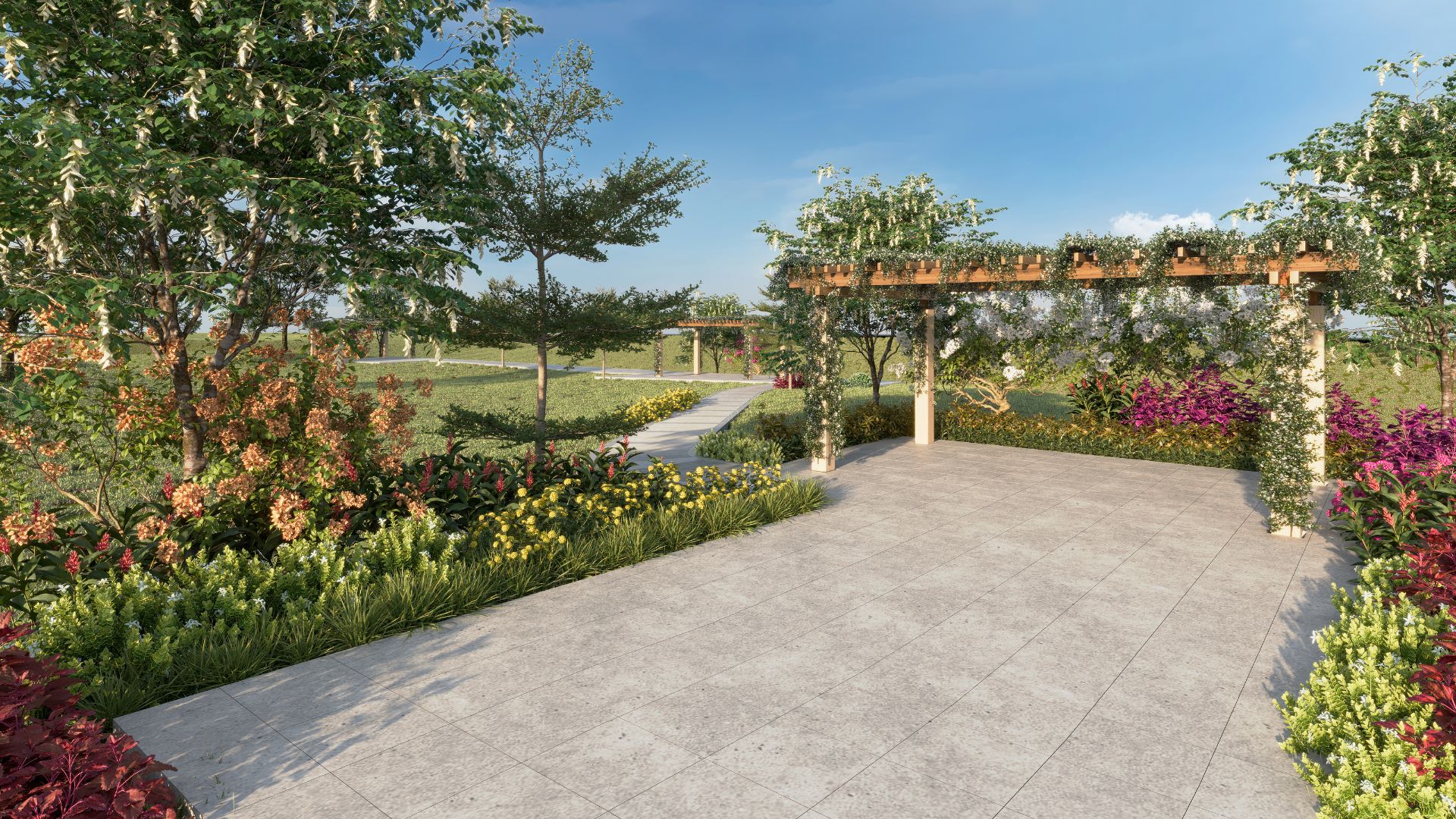 A living palette that shifts with the seasons, Colors Park celebrates the vibrant artistry of nature in full bloom.